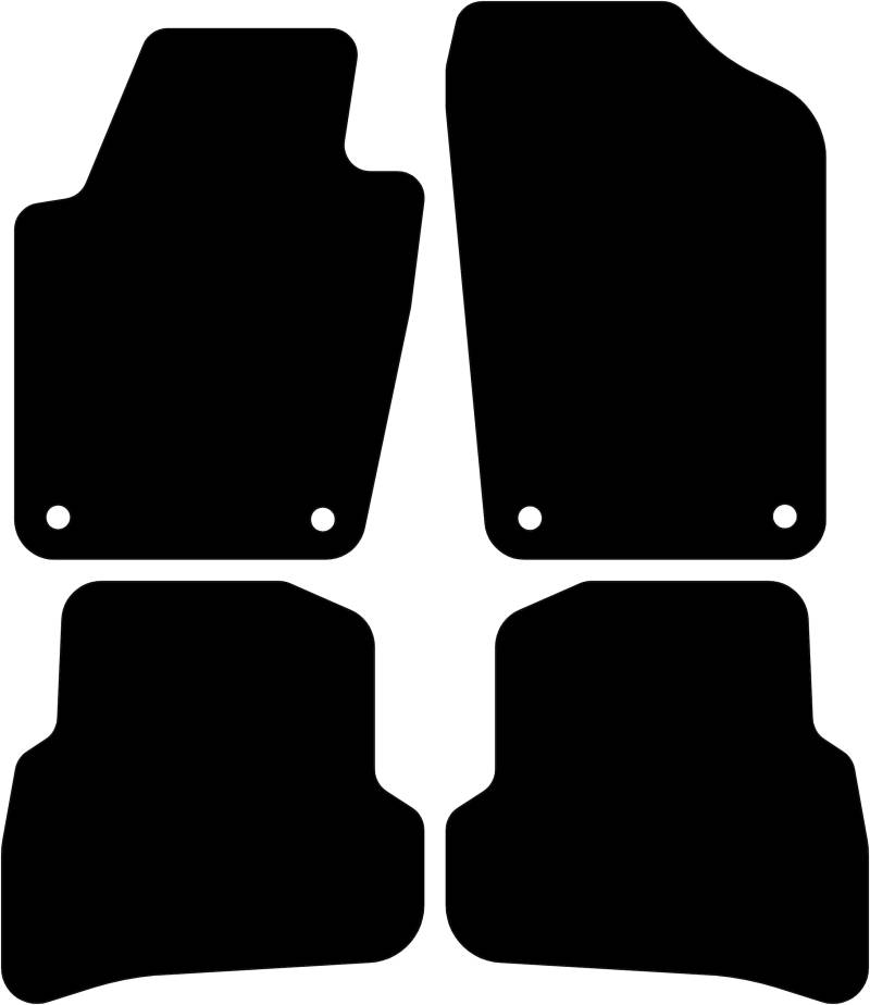 Kovvar Fußmatten passend für Volkswagen Polo 6C/6R 2009-2017 | Qualität: Basic von Kovvar