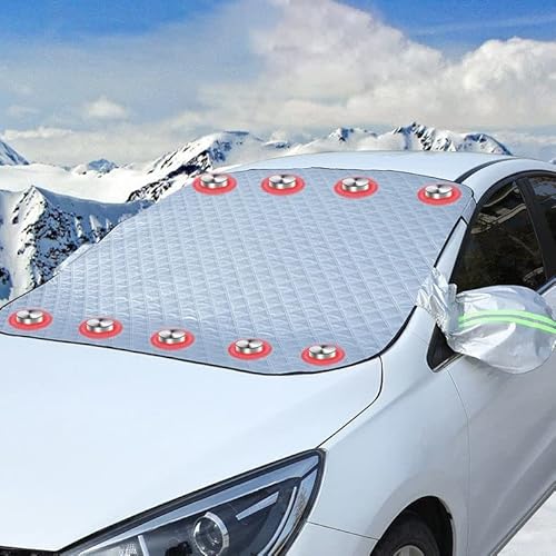 Frontscheibenabdeckung für Mitsubishi Space Star ASX Eclipse Cross, Eisschutzfolie Windschutzscheibe Abdeckung mit 9 Magnet, Scheibenabdeckung Abdeckung Frontschei be Auto gegen EIS/Schnee/Frost von Kpfdyt