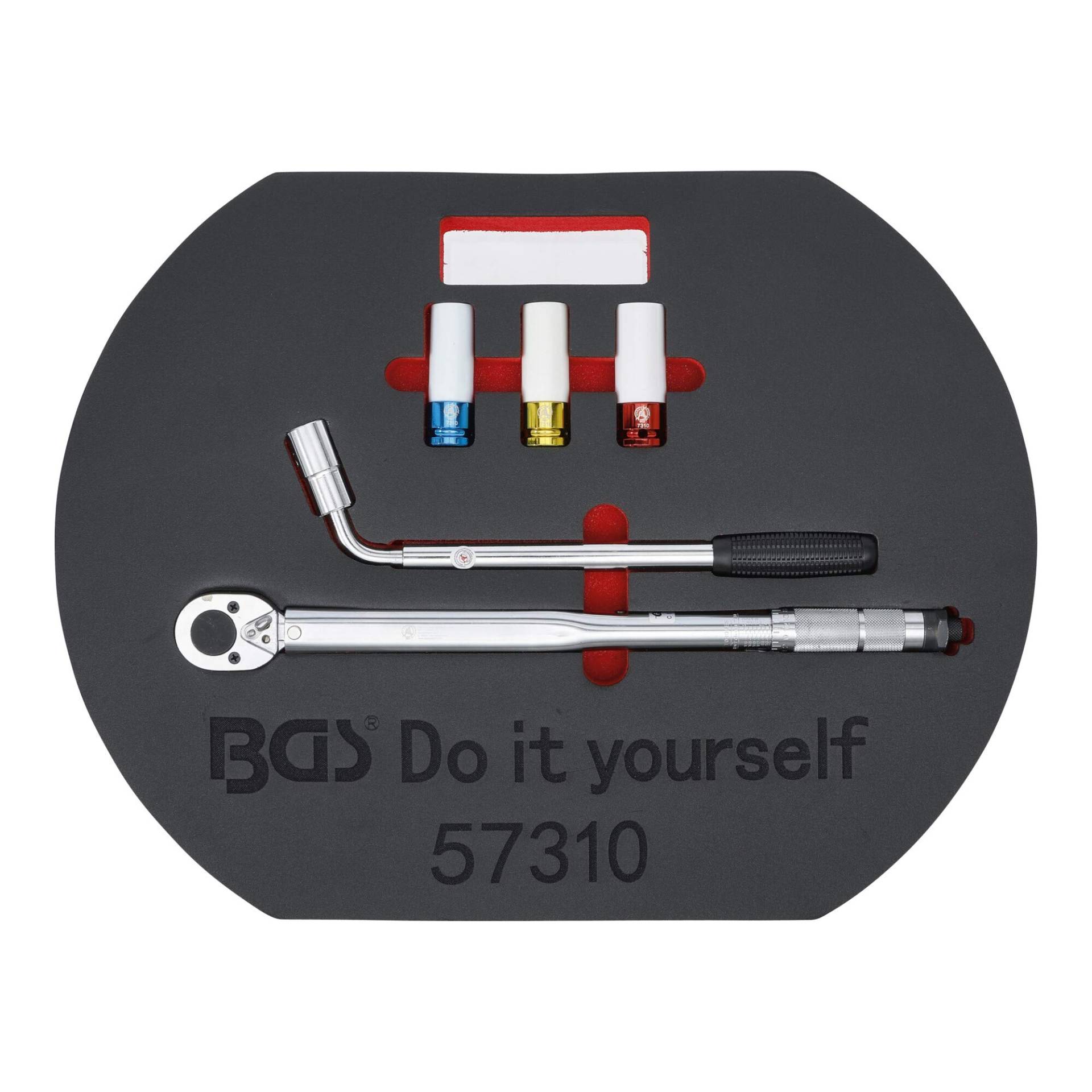 BGS Diy 57310 | Radwechsel-Service-Satz | 5-tlg. | Drehmomentschlüssel | Radmutternschlüssel | Felgen-Schon-Einsätze | Knieschutz-Matte BGS Diy 57310 | Radwechsel-Service-Satz | 5-tlg. | Drehmomentschlüssel | Radmutternschlüssel | Felgen-Schon-Einsätze | Knieschutz-Matte von BGS Do it yourself
