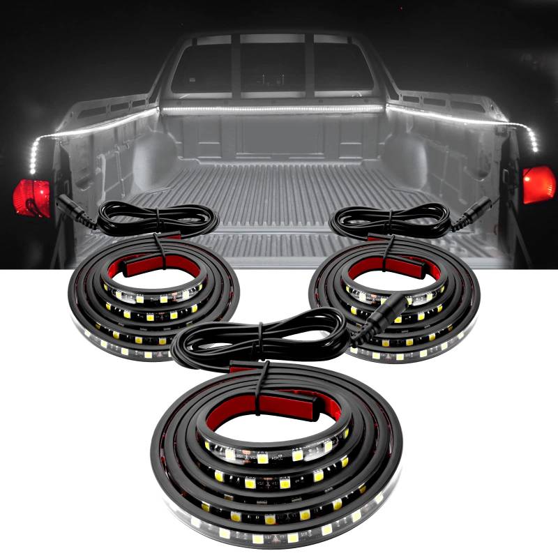Kraumi 36W LED Strip für Pritschenwagen, 270 LEDs 12V LED Arbeitsscheinwerfer IP68 Wasserdicht Offroad Zusatzscheinwerfer für RV Markisenlicht, LKW Ladefläche, Seitentürlicht(3 STK) von Kraumi