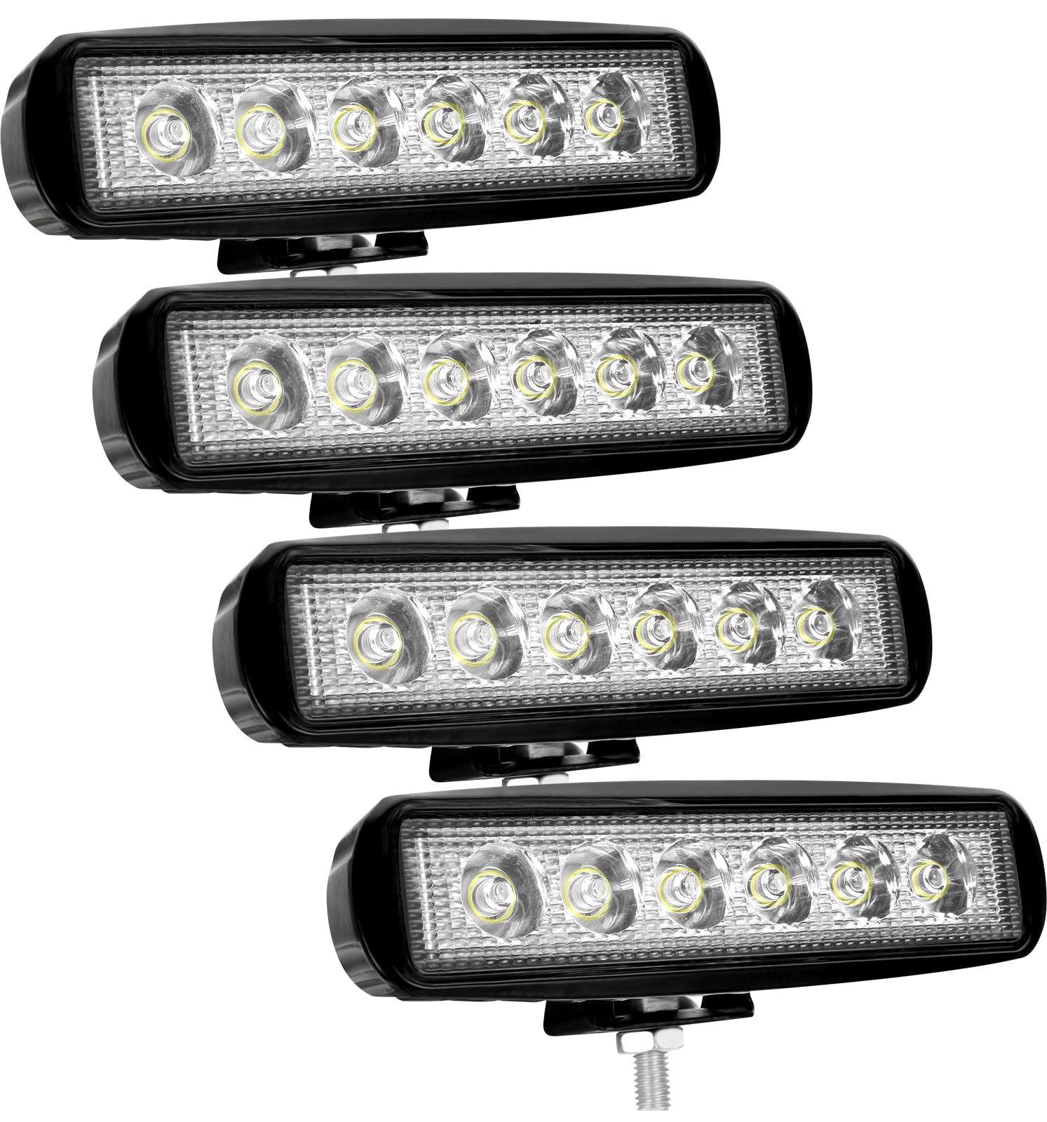 Kraumi LED Arbeitsscheinwerfer, 18W LED Offroad Zusatzscheinwerfer 12V Scheinwerfer 6000K IP67 Wasserdicht Rückfahrscheinwerfer für Trecker Bagger SUV, UTV, ATV(4 Stück) Kraumi LED Arbeitsscheinwerfer, 18W LED Offroad Zusatzscheinwerfer 12V Scheinwerfer 6000K IP67 Wasserdicht Rückfahrscheinwerfer für Trecker Bagger SUV, UTV, ATV(4 Stück) von Kraumi