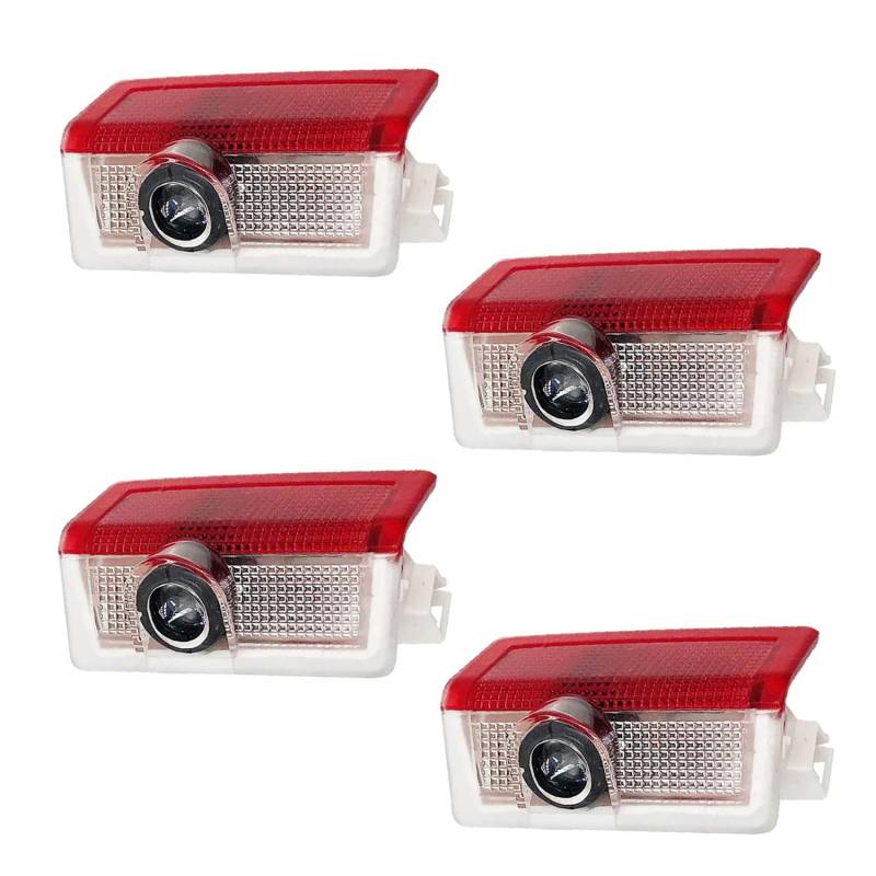 Krewua 4er-Set LED-Türprojektionsleuchten mit HD-Ghost Shadow Auto-Begrüßungslicht Türbeleuchtung Pfützenleuchten für A/B/C/E/M/ML/GL/GLA/GLC/GLE/GLS-Klasse Plug-and-Play von Krewua