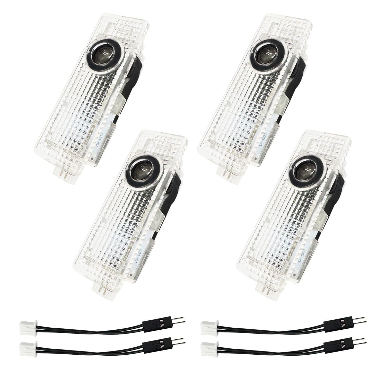 Krewua 4 Stück Viererpack Autotürlichter Auto Eingang Beleuchtung Zubehör für M 1 2 3 4 5 6 7 Serie Auto Tür Logo Projektor Lichter für M X1 X2 X3 X4 X5 X6 X7, Licht Sehr schönes Geschenk von Krewua