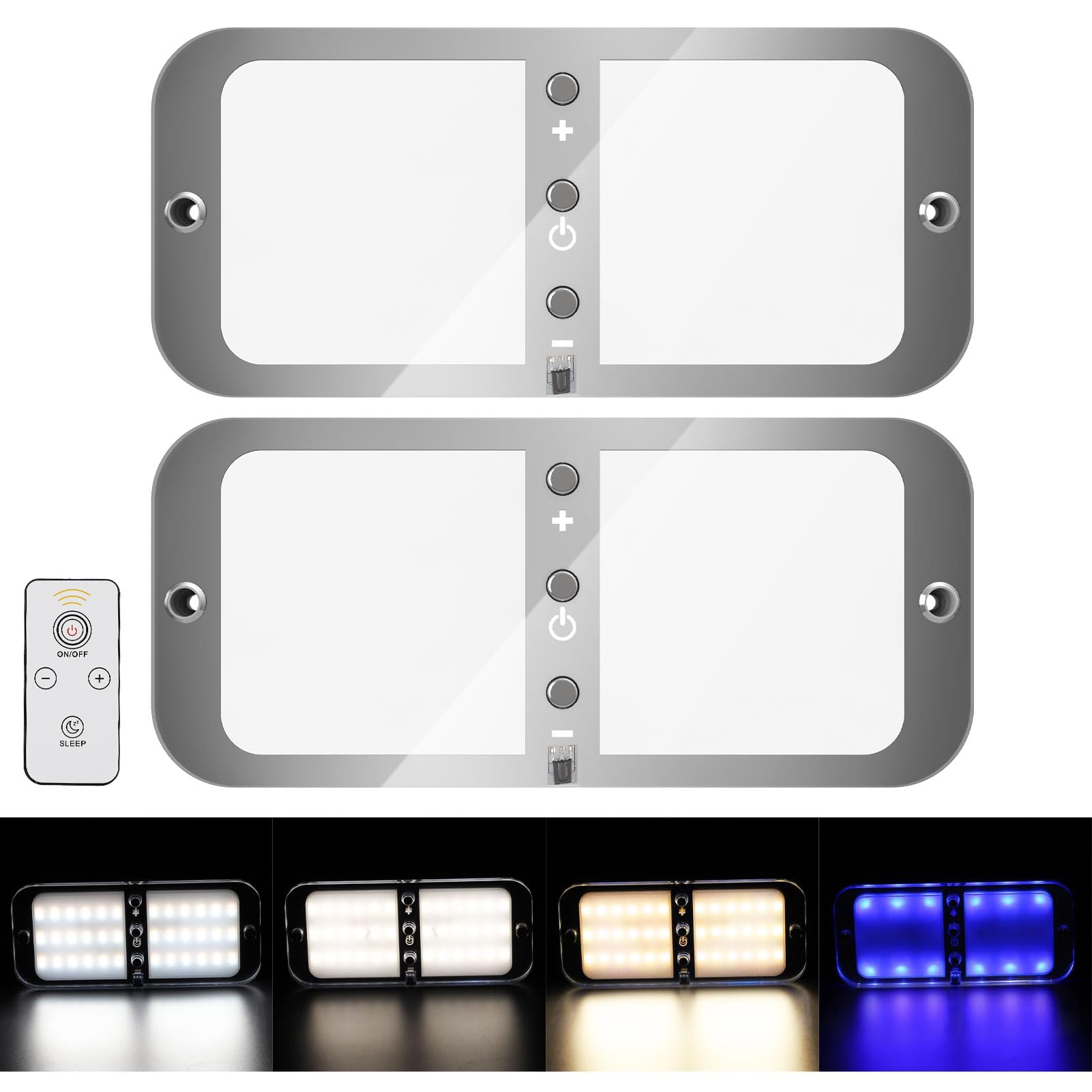 Kriogor LED Deckenleuchte 12V Wohnmobil Mit Schalter Und Fernbedienung, 4 Modi, 3 Einstellungsschalter, Innenbeleuchtung Auto, 72 LED 700LM Dimmbar KFZ Innenraumbeleuchtung, Universal Kriogor LED Deckenleuchte 12V Wohnmobil Mit Schalter Und Fernbedienung, 4 Modi, 3 Einstellungsschalter, Innenbeleuchtung Auto, 72 LED 700LM Dimmbar KFZ Innenraumbeleuchtung, Universal von Kriogor