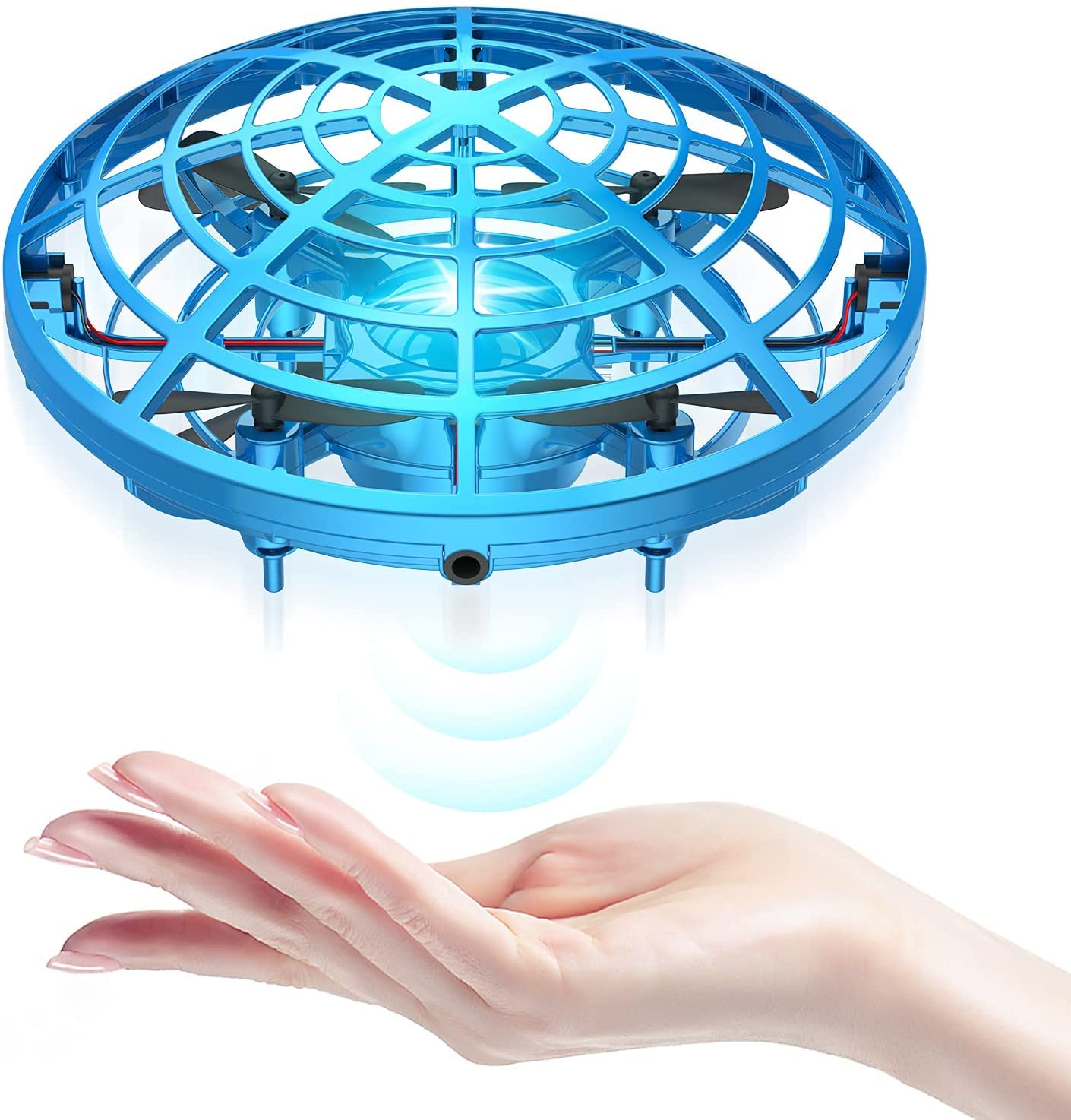 Kriogor UFO Mini Drohne, UFO Flying Ball Fliegendes Spielzeug Helikopter mit 360° Rotierenden und LED für 4-8 Jahren Kinder von Kriogor