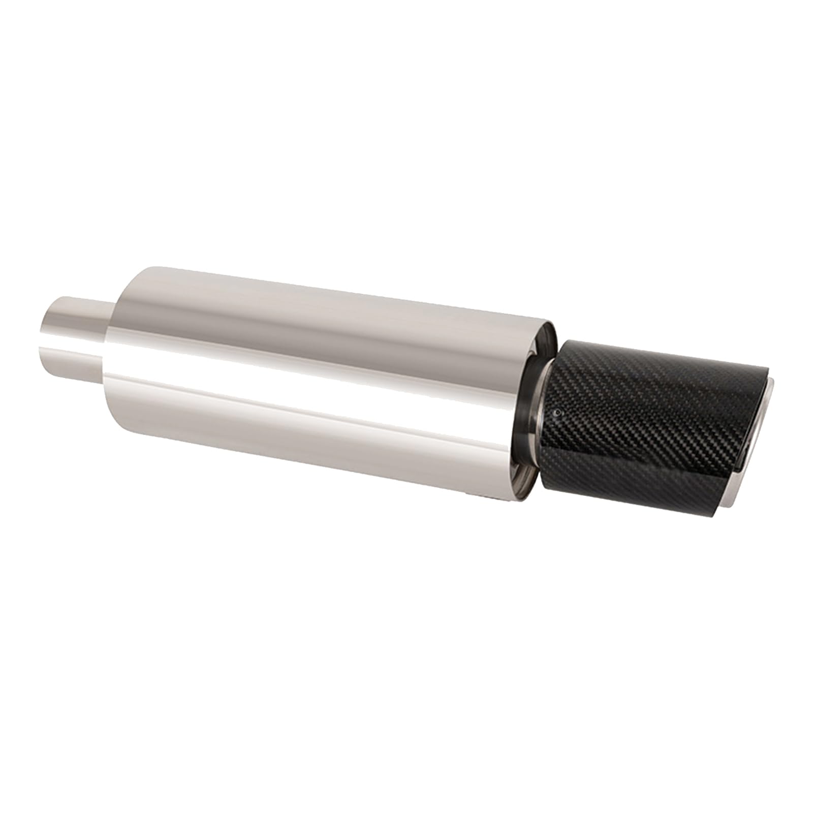Krtopo Auto Schalldämpfer 63mm (2,5") – Edelstahl Sportauspuff mit Endrohr Universeller Endschalldämpfer für SUV Sedan Tiefer Sound Abgasschlauch Zubehör für Auspuffanlagen(Kohlefaser) von Krtopo