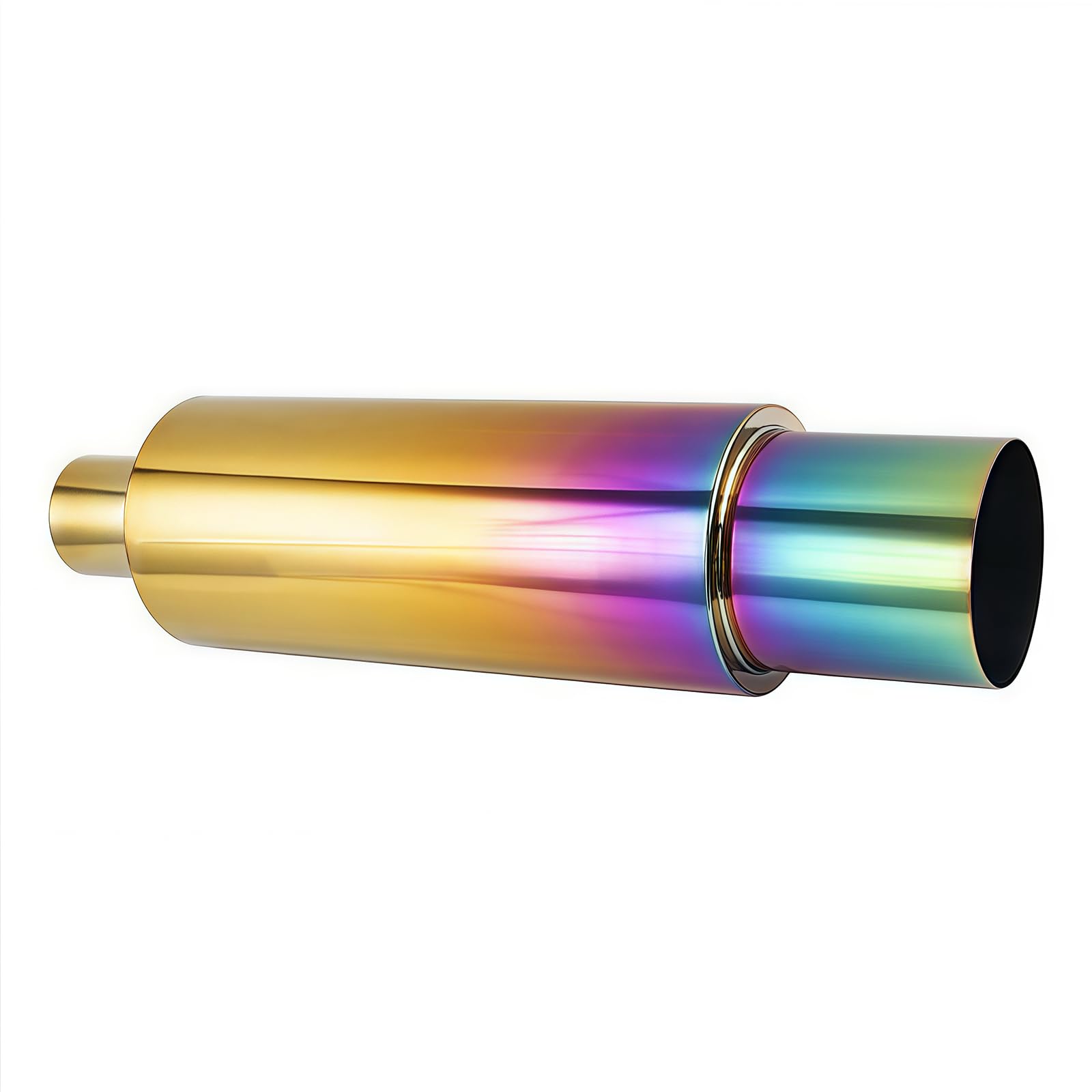 Krtopo Auto Schalldämpfer Universal 63MM (2,5 Zoll) Edelstahl Endschalldämpfer mit Endrohr - Sportauspuff Abgasschlauch Zubehör für Auspuffanlagen Länge SUV LKW 18,9"(480MM) von Krtopo