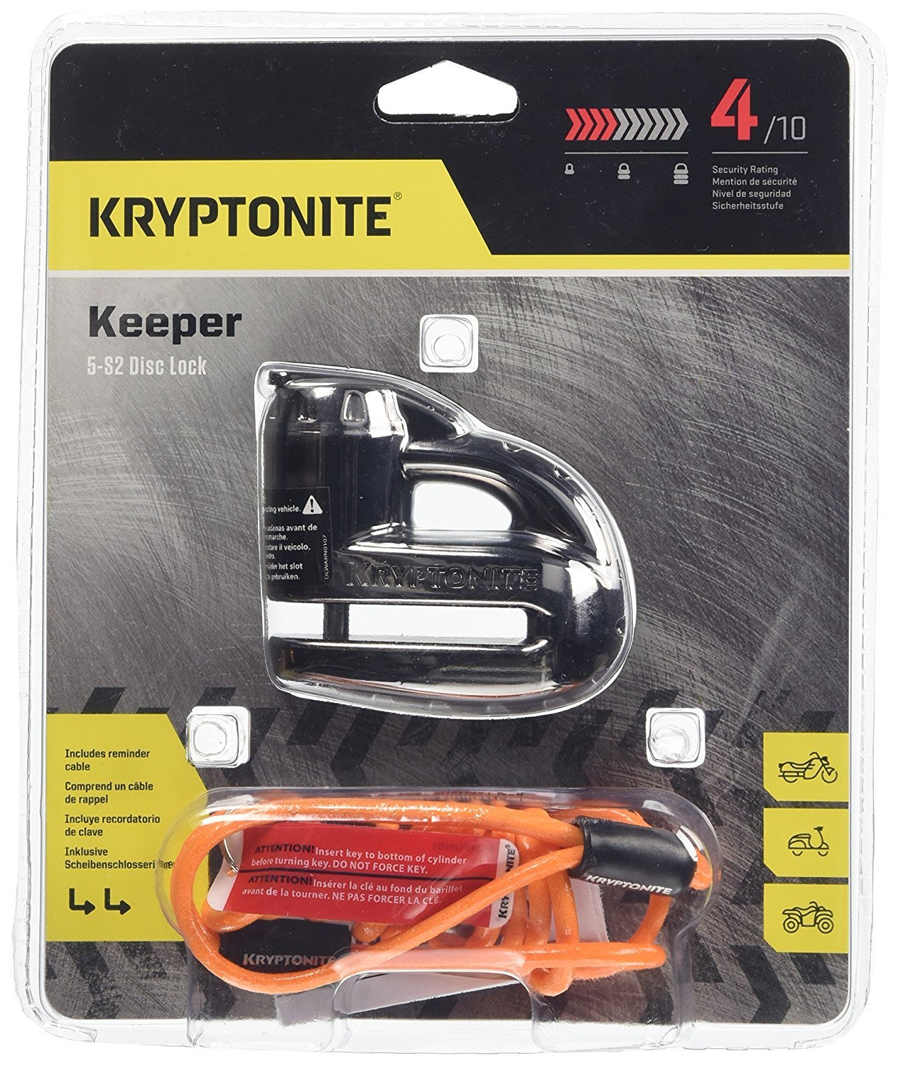 Kryptonite 877 3500368 Motorradschloss, Chrome, Einheitsgröße Kryptonite 877 3500368 Motorradschloss, Chrome, Einheitsgröße von Kryptonite