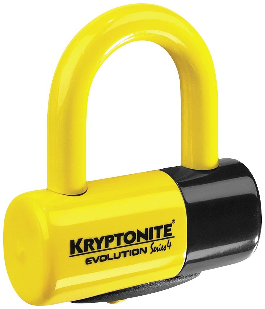 Kryptonite 999614_KRY Evolution Series 4 Disc Lock-Bremsscheibenschloss, 4,8 X 5,4 Cm, Schwarz/Gelb, One Size von Kryptonite