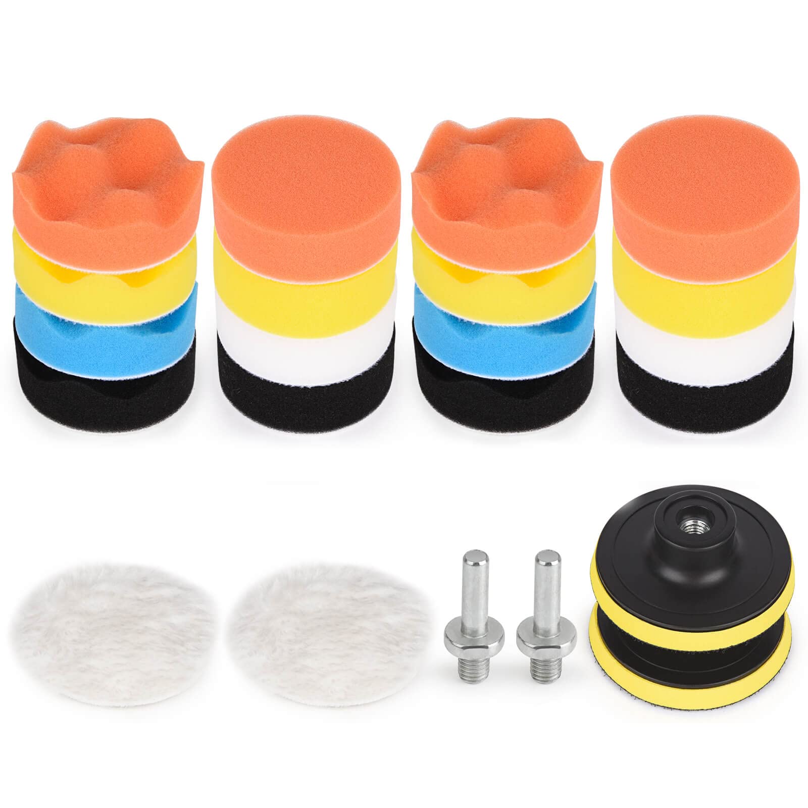 Kshineni 80mm Polierschwämme Pads,22tlg Schwämme Pad Polierschwamm Auto Polieren Pad Set für Exzenter Poliermaschine Schleifmaschine Polierpad zum Polieren, Schleifen, Wachsen Kshineni 80mm Polierschwämme Pads,22tlg Schwämme Pad Polierschwamm Auto Polieren Pad Set für Exzenter Poliermaschine Schleifmaschine Polierpad zum Polieren, Schleifen, Wachsen von Kshineni