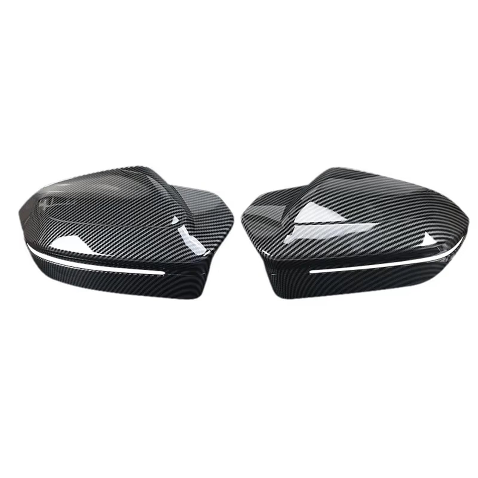 Spiegel Abdeckung Shell Ersatz ABS Auto Rückspiegel Abdeckung Trim Für 5 Series I5 G60 2024 + Auto Zubehör Gehäuse Rückspiegels(Carbon Fiber Look) von Ksjosji