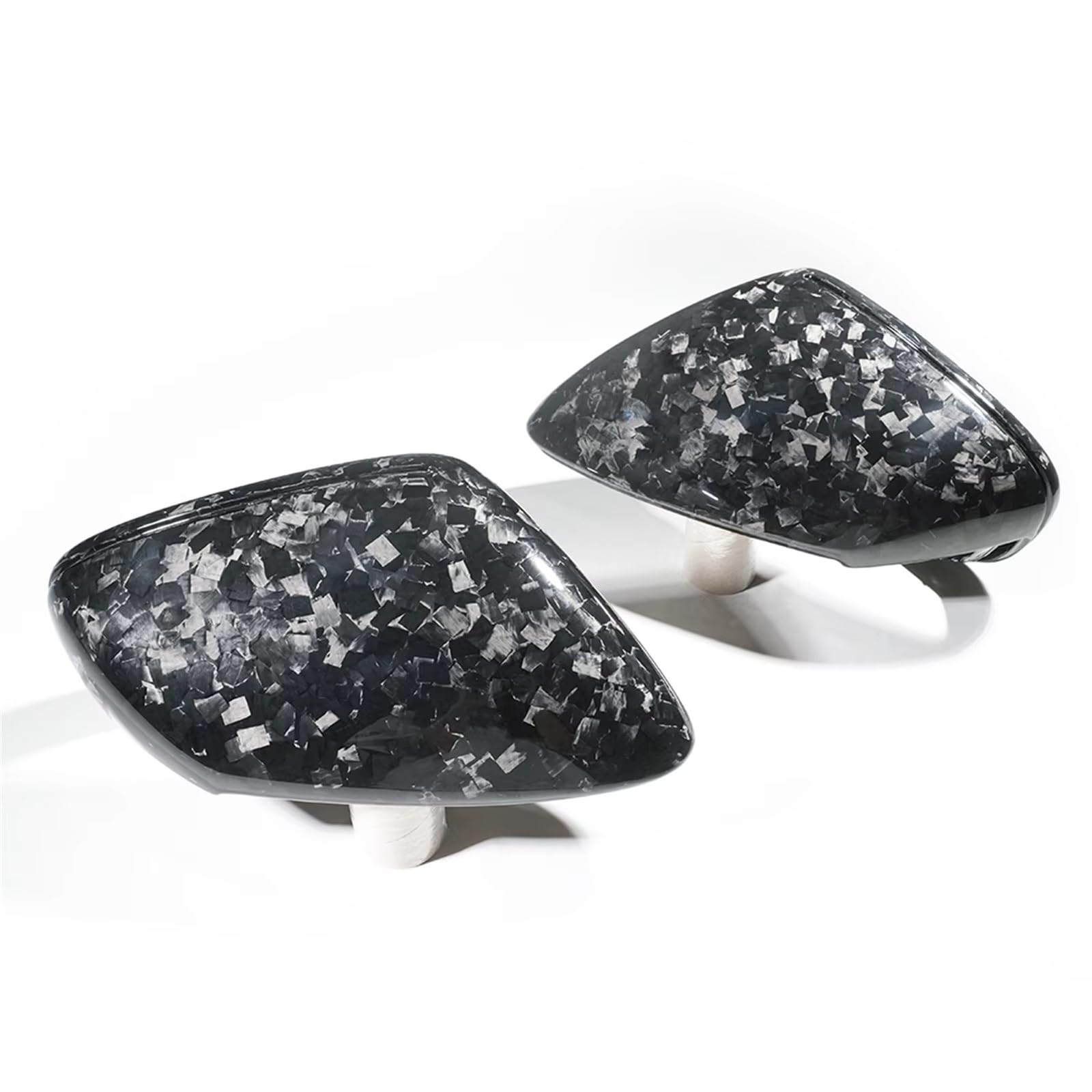 Spiegel Abdeckung Shell Ersatz Für 992 911 J1 Für Taycan 2019-2023 Rückspiegel Abdeckung Carbon Fiber Ersatz Rückspiegel Seite Shell Kappe Clip Auf Typ Gehäuse Rückspiegels(Forged Carbon Fiber) von Ksjosji