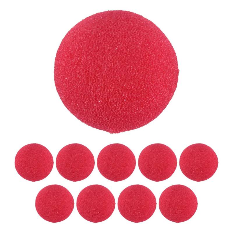 Kueohse 10 StüCke EntzüCkende Rote Schwamm Clown Nase für Party Weihnachten Halloween KostüM Magie Kleid ZubehöR von Kueohse