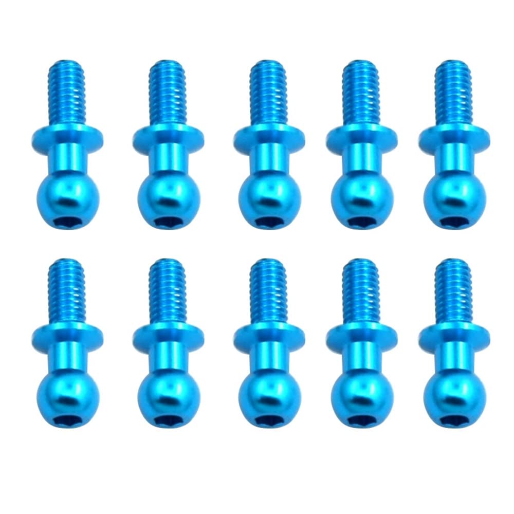 Kueohse 10 StüCke M3 Metall Sechskant Kopf Schrauben für TT01 TT02 D5 1/10 RC Drift Auto Teile Universal,Blau Kueohse 10 StüCke M3 Metall Sechskant Kopf Schrauben für TT01 TT02 D5 1/10 RC Drift Auto Teile Universal,Blau von Kueohse