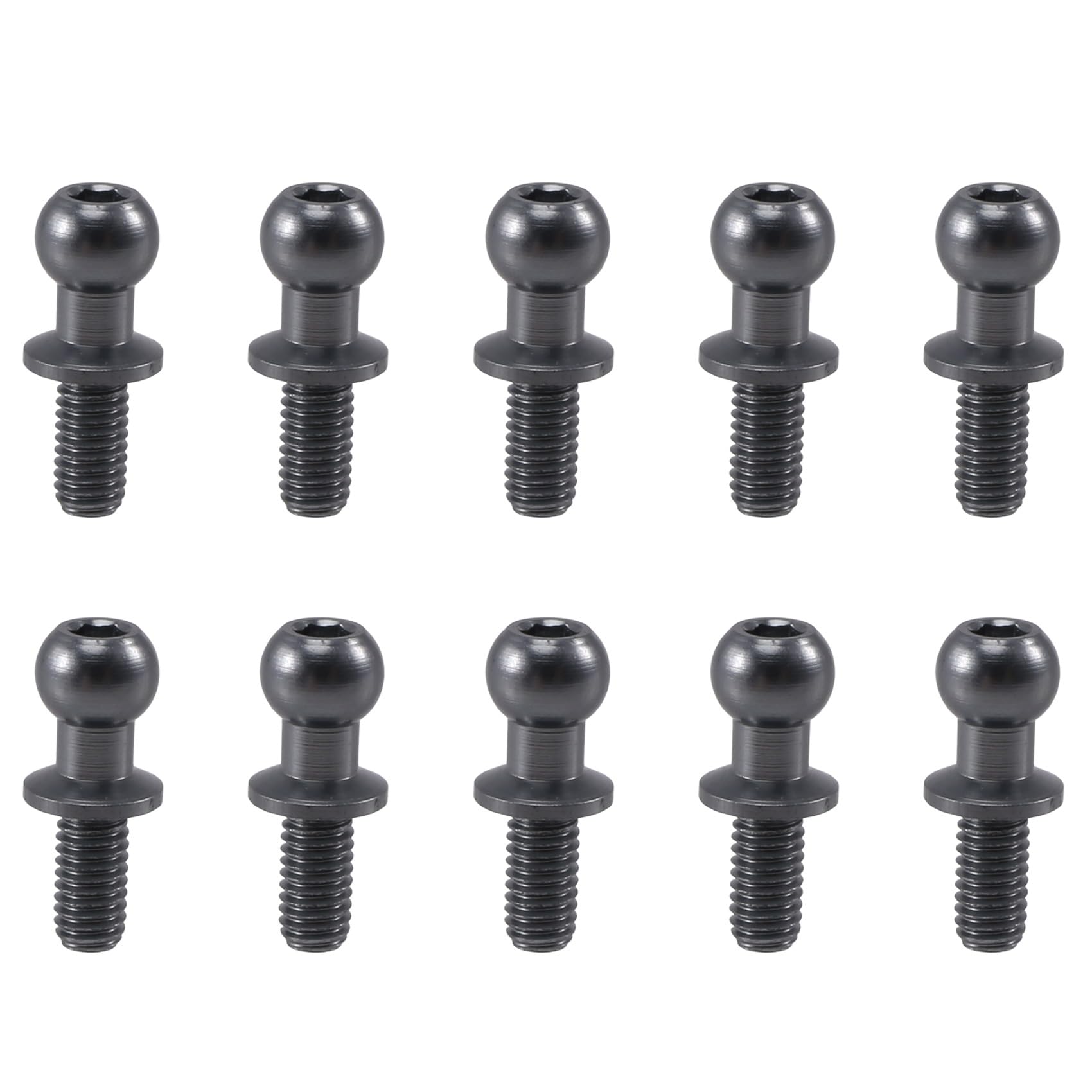 Kueohse 10 StüCke M3 Metall Sechskant Kopf Schrauben für TT01 TT02 D5 1/10 RC Drift Auto Teile Universal,Silber Kueohse 10 StüCke M3 Metall Sechskant Kopf Schrauben für TT01 TT02 D5 1/10 RC Drift Auto Teile Universal,Silber von Kueohse