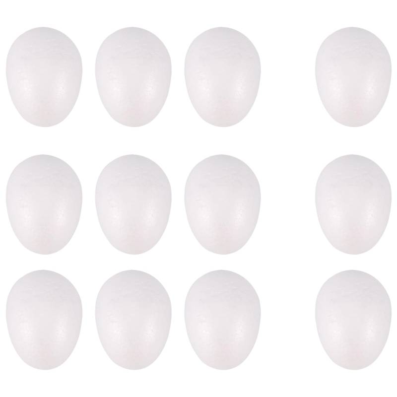 Kueohse 12 Packungen 3 Osterschaum Ei Ei Basteln Ei Schaum NatüRlicher Polystyrol Ei Schaum Handgemachter Eierball von Kueohse