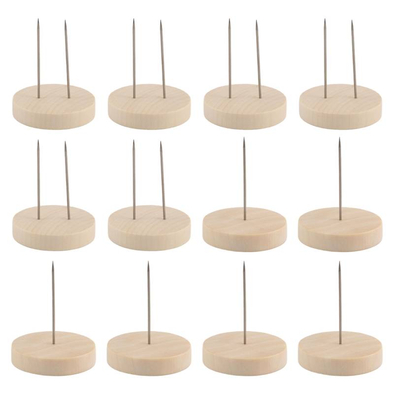Kueohse 12 Stück Häkel-Puppenständer, Puppenständer, Filz, Tierpuppe, Spielzeug, Holzsockelstütze, Actionfigurenständer von Kueohse