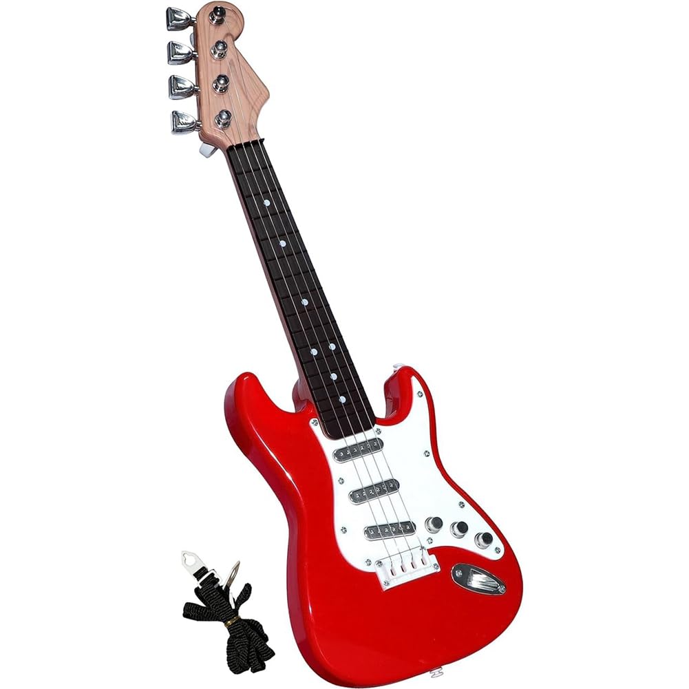Kueohse 17-Gitarrenspielzeug für Kinder, 4-Saitige E-Gitarre, Musikinstrumente für Kinder, Tragbares Elektronisches Instrumentenspielzeug, Einfach zu Bedienen, B Kueohse 17-Gitarrenspielzeug für Kinder, 4-Saitige E-Gitarre, Musikinstrumente für Kinder, Tragbares Elektronisches Instrumentenspielzeug, Einfach zu Bedienen, B von Kueohse