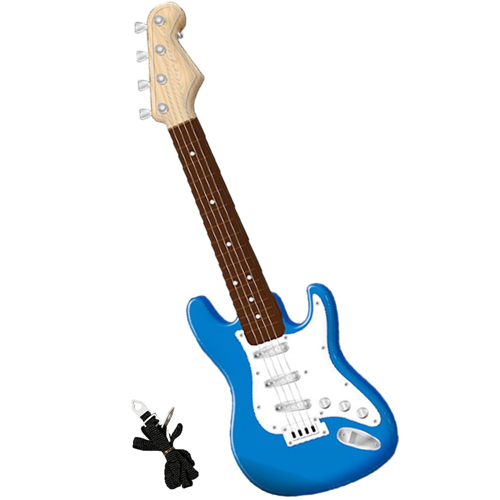 Kueohse 17-Gitarrenspielzeug für Kinder, 4-Saitige E-Gitarre, Musikinstrumente für Kinder, Tragbares Elektronisches Instrumentenspielzeug, Einfache Installation, Einfach zu Bedienen, C Kueohse 17-Gitarrenspielzeug für Kinder, 4-Saitige E-Gitarre, Musikinstrumente für Kinder, Tragbares Elektronisches Instrumentenspielzeug, Einfache Installation, Einfach zu Bedienen, C von Kueohse