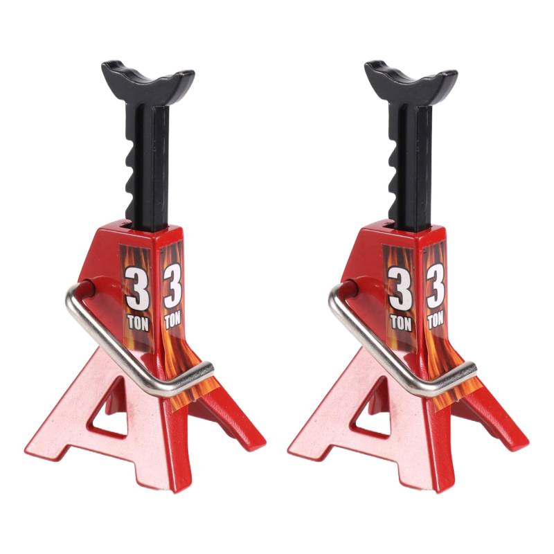 Kueohse 2 StüCke 1/10 RC Autos Metall Jack Steht Reparatur Werkzeug 2 Teile/Satz RC Crawler Klettern Auto Reparatur Werkzeug Diecasts Fahrzeuge Modell Teile Zugang, 3 T von Kueohse