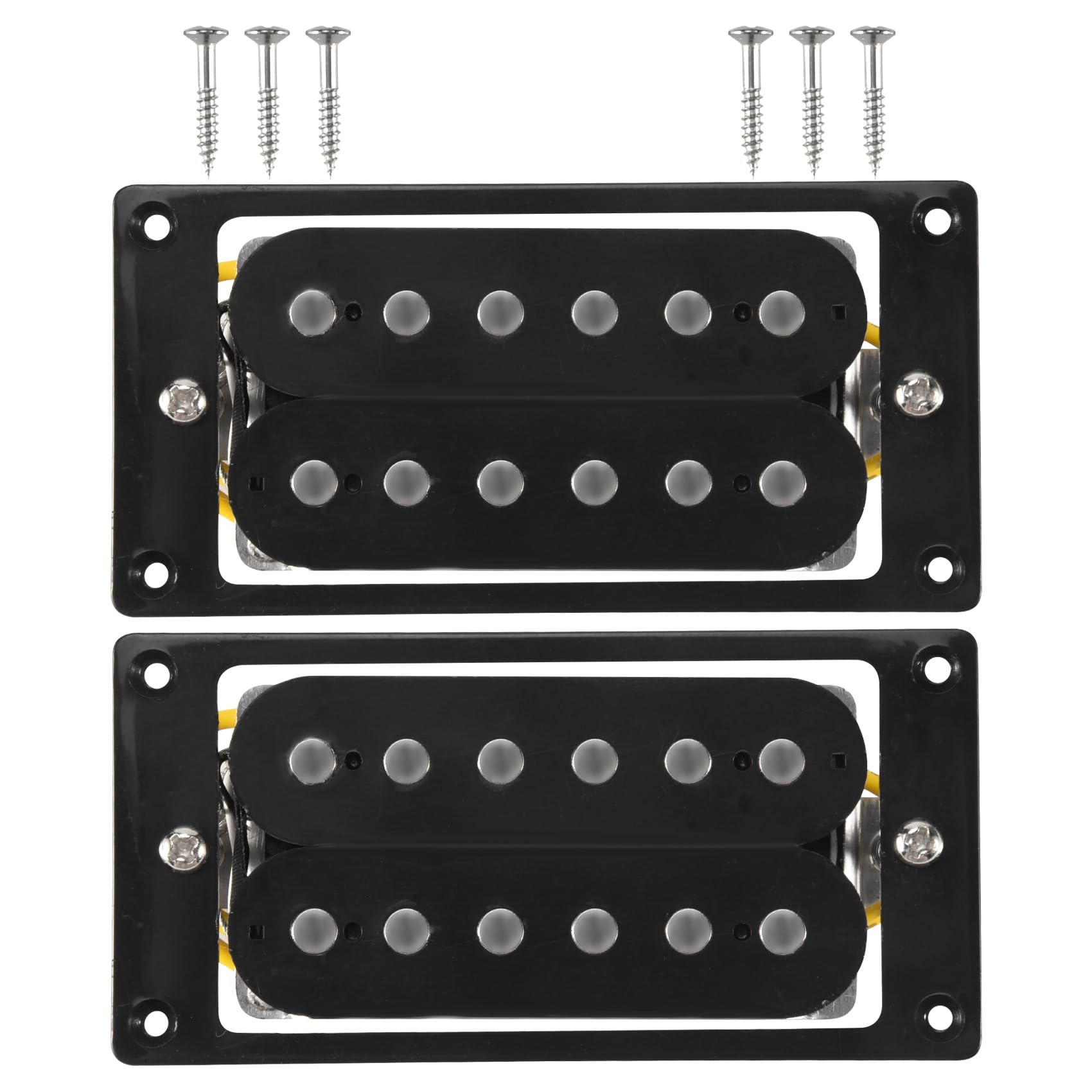 Kueohse 2 Stueck Elektrische Gitarre Schwarzer Tonabnehmer + Rahmen Schrauber Kueohse 2 Stueck Elektrische Gitarre Schwarzer Tonabnehmer + Rahmen Schrauber von Kueohse