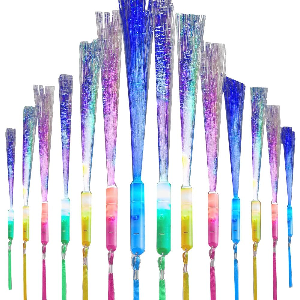 Kueohse 24 Stück Leuchtende Faserstäbe, LED-Lichtstäbe, Glasfaserstäbe für Party, Hochzeit, Halloween, Weihnachten Kueohse 24 Stück Leuchtende Faserstäbe, LED-Lichtstäbe, Glasfaserstäbe für Party, Hochzeit, Halloween, Weihnachten von Kueohse