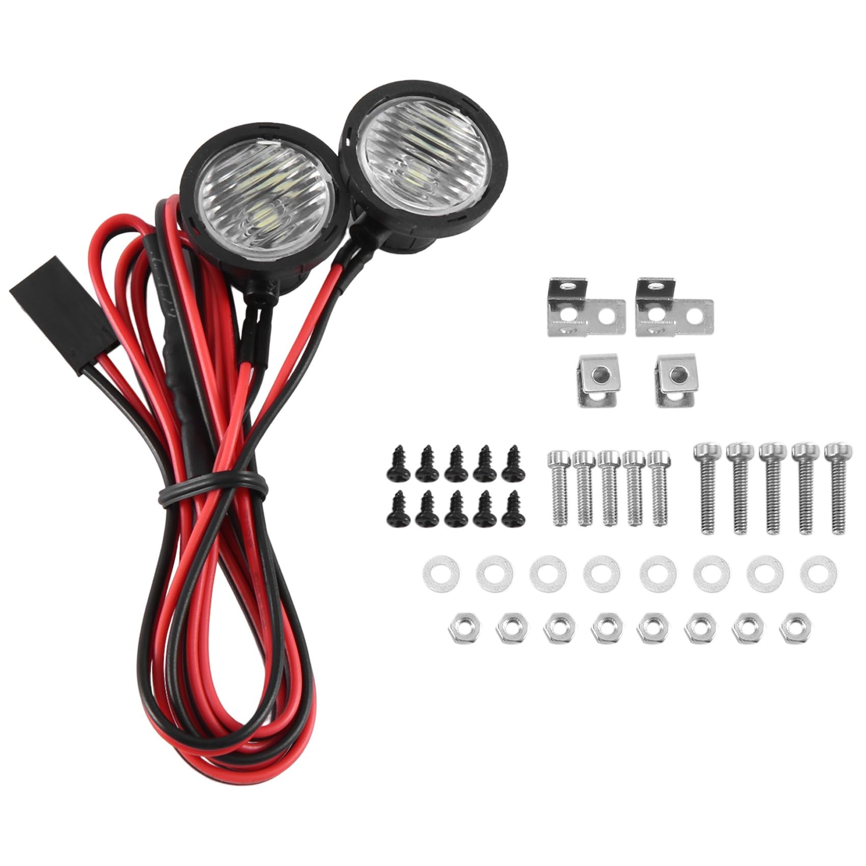 Kueohse 2PCS LED-Leuchten Scheinwerfer Scheinwerfer für 1/10 RC Crawler Car TRX4 TRX6 Axial SCX10 90046 Wraith RR10 VS4-10 Kueohse 2PCS LED-Leuchten Scheinwerfer Scheinwerfer für 1/10 RC Crawler Car TRX4 TRX6 Axial SCX10 90046 Wraith RR10 VS4-10 von Kueohse