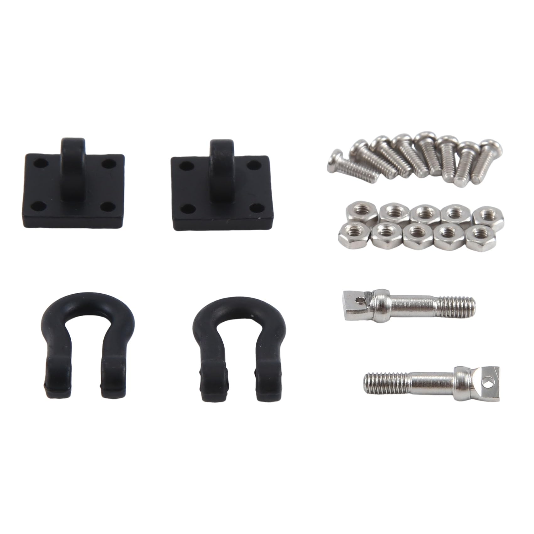 Kueohse 2Pcs AnhäNger Abschleppschnalle Abschlepphaken Metall KletteranhäNger SchäKel für 1/10 RC Car Truck Climbing Car (Schwarz) von Kueohse