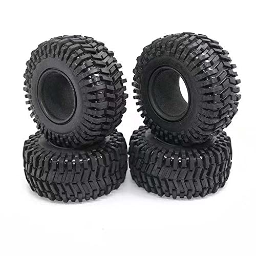 Kueohse 4 STÜCKE 125 MM 2.2 Gummi Rad Reifen Reifen für 1/10 RC Crawler Auto Axial SCX10 90046 RR10 Wraith für TRX4-6 von Kueohse