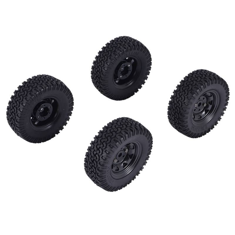 Kueohse 4 StüCk 1,55 Metall Perlenverschluss Felge Reifen Satz für 1/10 RC Crawler Auto Axial Jr 90069 D90 CC01 LC70 MST,2 von Kueohse