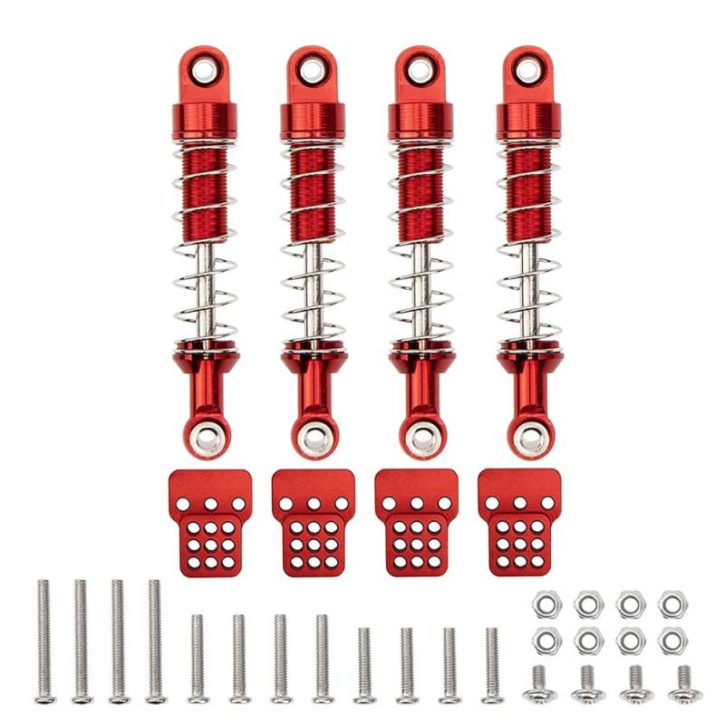Kueohse 4 StüCk Metall Stoß DäMpfer DäMpfer mit Extender Sitz Halterung für MN D90 MN-90 MN99S C14 C24 RC Auto Upgrade Teile,1 von Kueohse