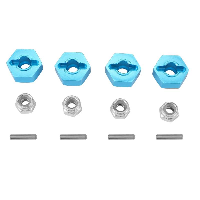 Kueohse 4 StüCke Metall 12MM Wheel Hex Adapter für TT01 TT-01 TT02 XV01 TB-04-01N 1/10 RC Auto Upgrade Teile von Kueohse