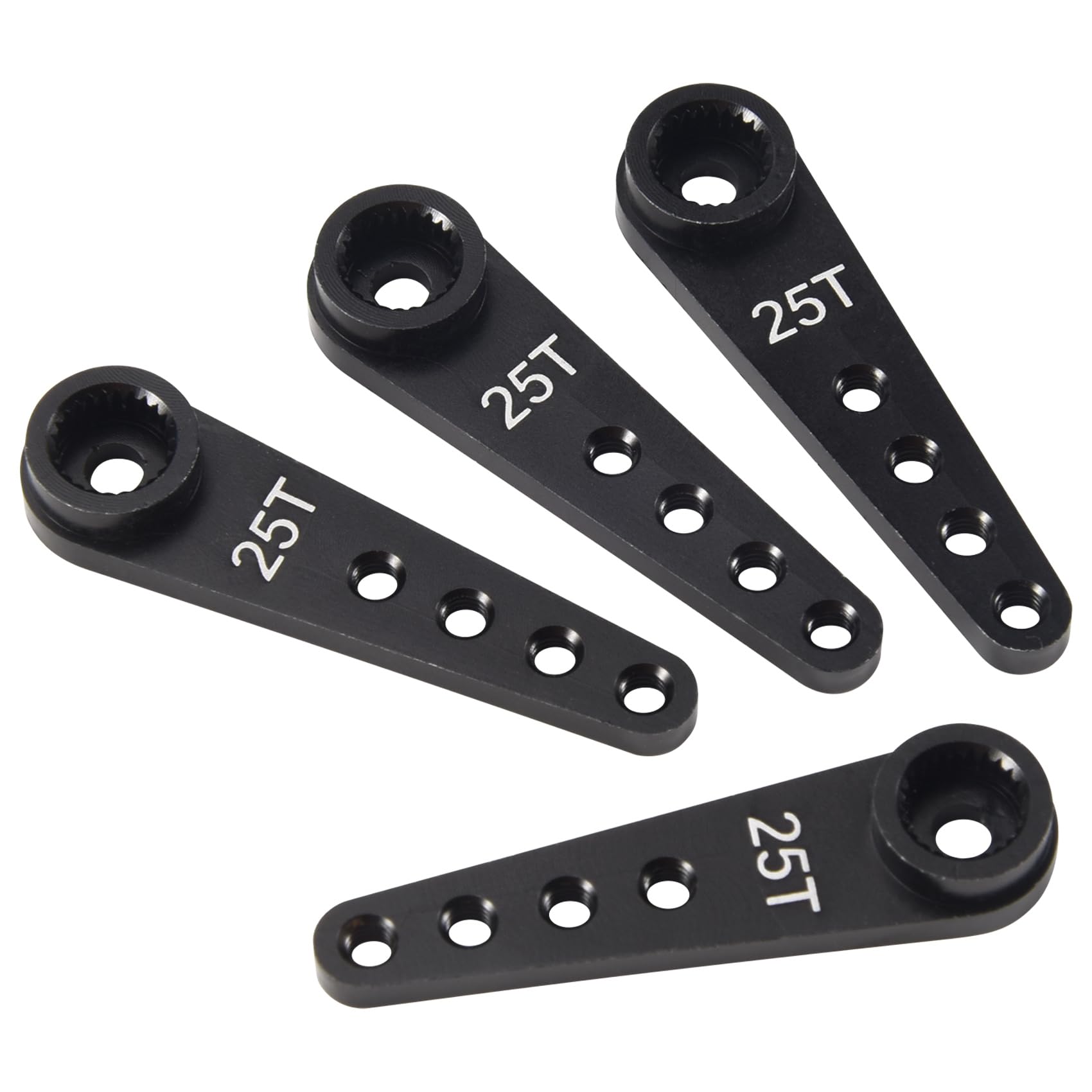 Kueohse 4 Stuecke 37 Mm 25 T Metall VerläNgerung Lenkung Servo Arm Horn für RC Auto Raupen Teile, Schwarz Kueohse 4 Stuecke 37 Mm 25 T Metall VerläNgerung Lenkung Servo Arm Horn für RC Auto Raupen Teile, Schwarz von Kueohse