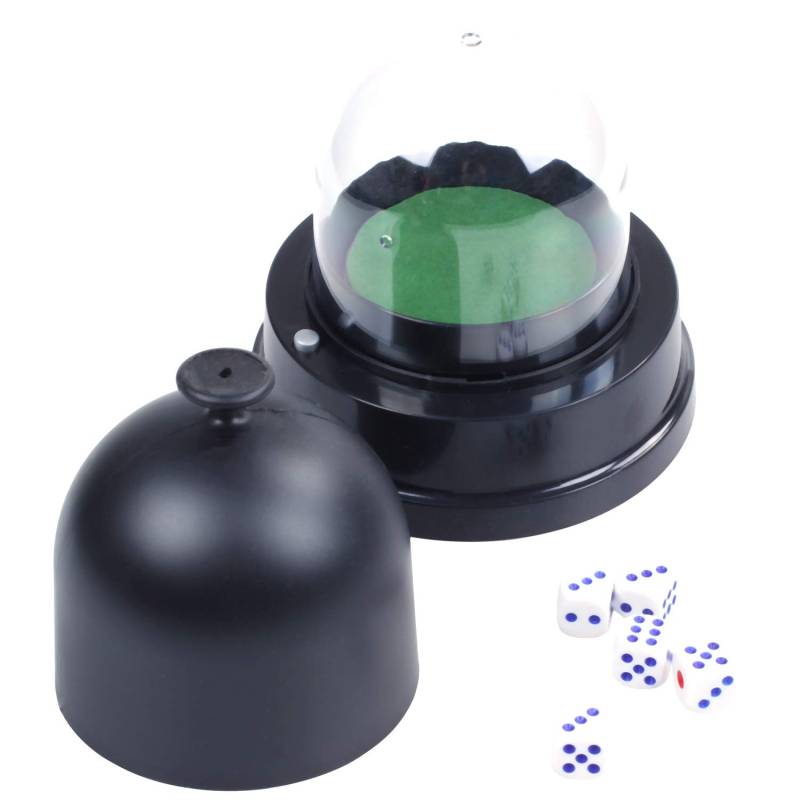 Kueohse Automatic Dice Roller Cup Batteriebetriebenes Pub Bar Partei Spiel Mit 5 WÜRfeln Schwarz von Kueohse