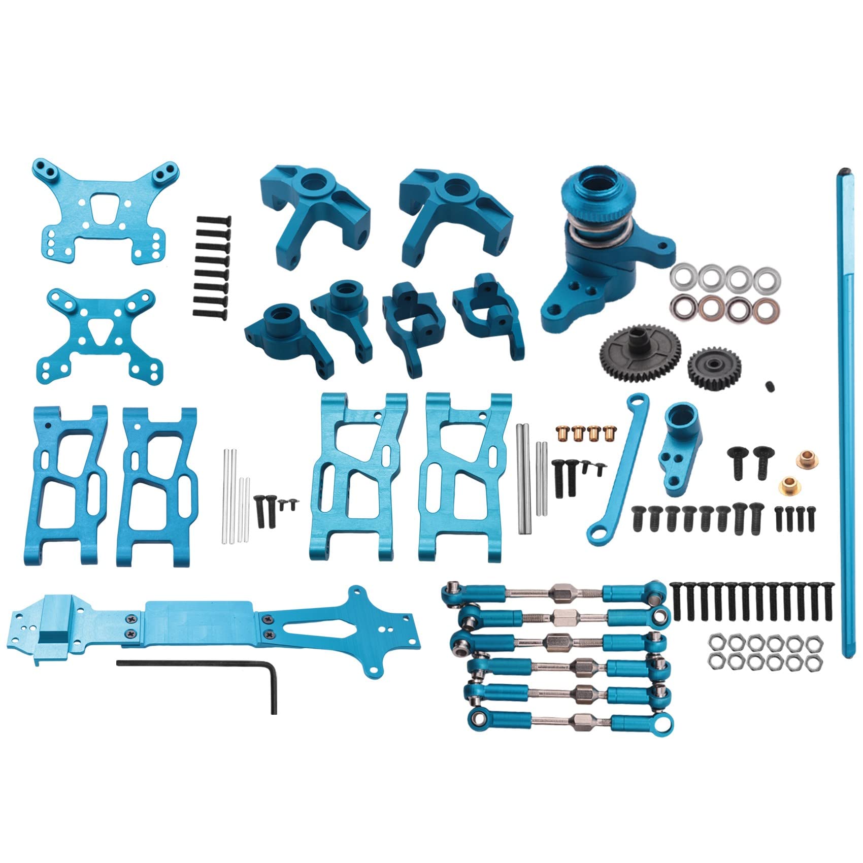 Kueohse Für 1:14 144001 RC Auto Voll Upgrade Teile Metall C Sitz Lenk Becher Schwinge Zentral Antriebswelle, Blau Kueohse Für 1:14 144001 RC Auto Voll Upgrade Teile Metall C Sitz Lenk Becher Schwinge Zentral Antriebswelle, Blau von Kueohse