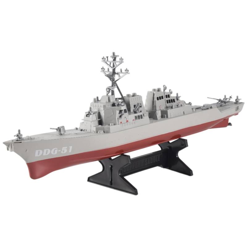 Kueohse Guided Missile Schiffsmodell Statisches Spielzeug mit Ausstellungsstand Kriegsschiff Modell DIY Lernspielzeug Hobbys Kinder Geschenk von Kueohse