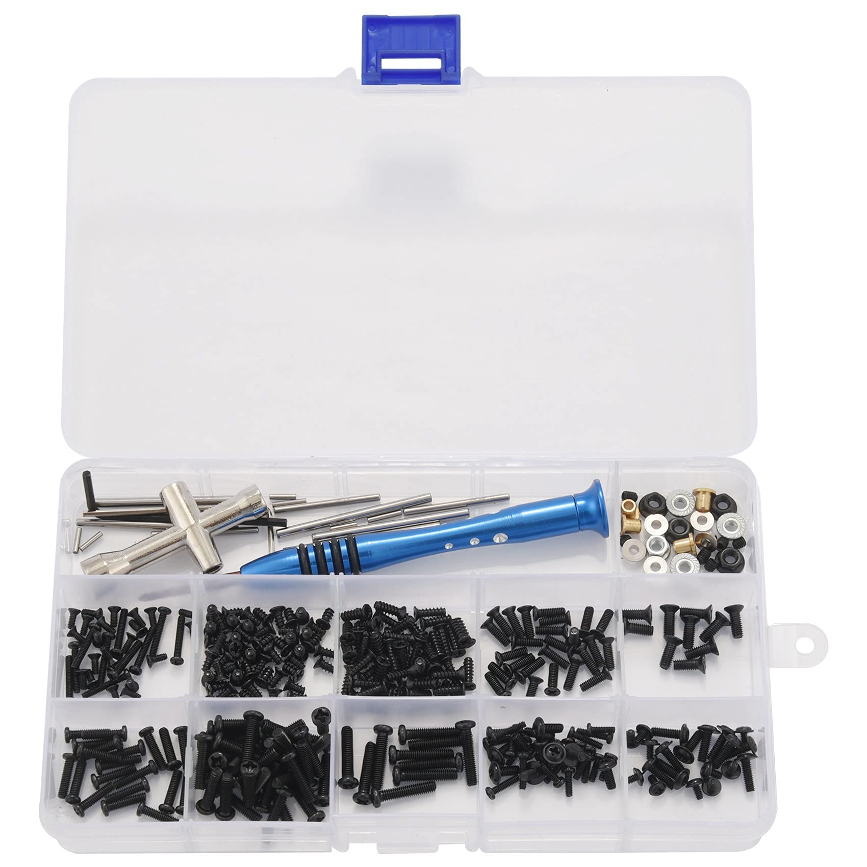 Kueohse M2 M2.5 M3 Schrauben Befestigungs Satz Kreuz HüLsen Sechskantschlüssel SchlüSsel Schwenk Arm Stift Schrauben für 144001 1/14 RC Auto Teile Kueohse M2 M2.5 M3 Schrauben Befestigungs Satz Kreuz HüLsen Sechskantschlüssel SchlüSsel Schwenk Arm Stift Schrauben für 144001 1/14 RC Auto Teile von Kueohse