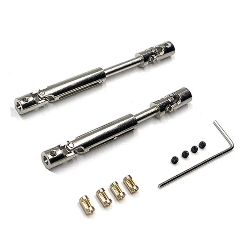 Kueohse MN78 CVD-Antriebswelle Aus Metall mit 3 Mm Bis 4 Mm WellenhüLse für MN78 MN-78 MN 78 1/12 RC Car Upgrade Parts von Kueohse