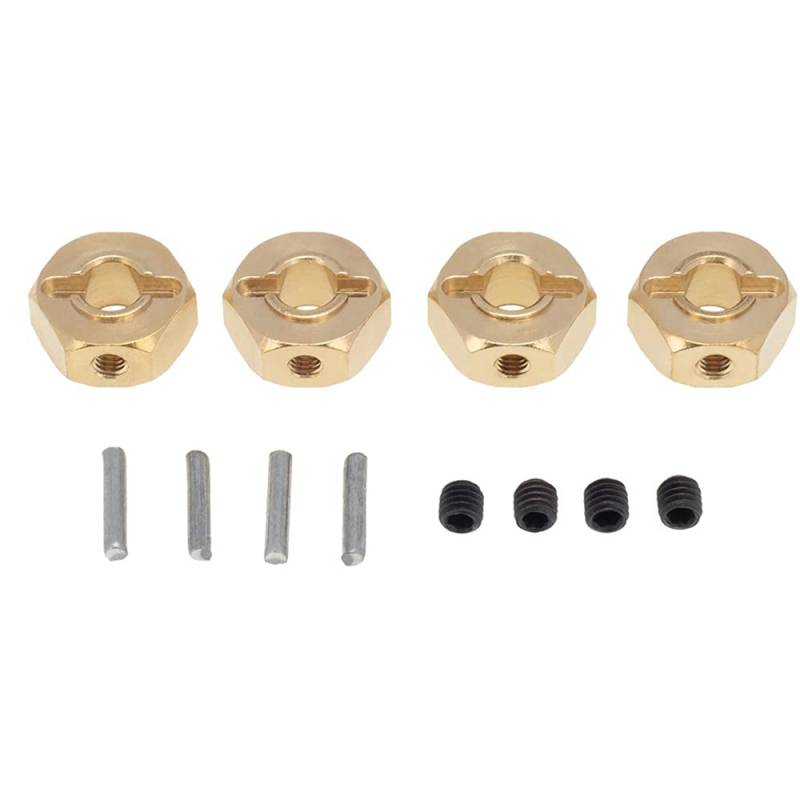 Kueohse Messing 12Mm Sechskant Rad Nabe VerläNgerter Adapter für Axial SCX10 III CC01 WRAITH RR10 Redcat GEN8 1/10 RC Raupen Auto,6Mm von Kueohse