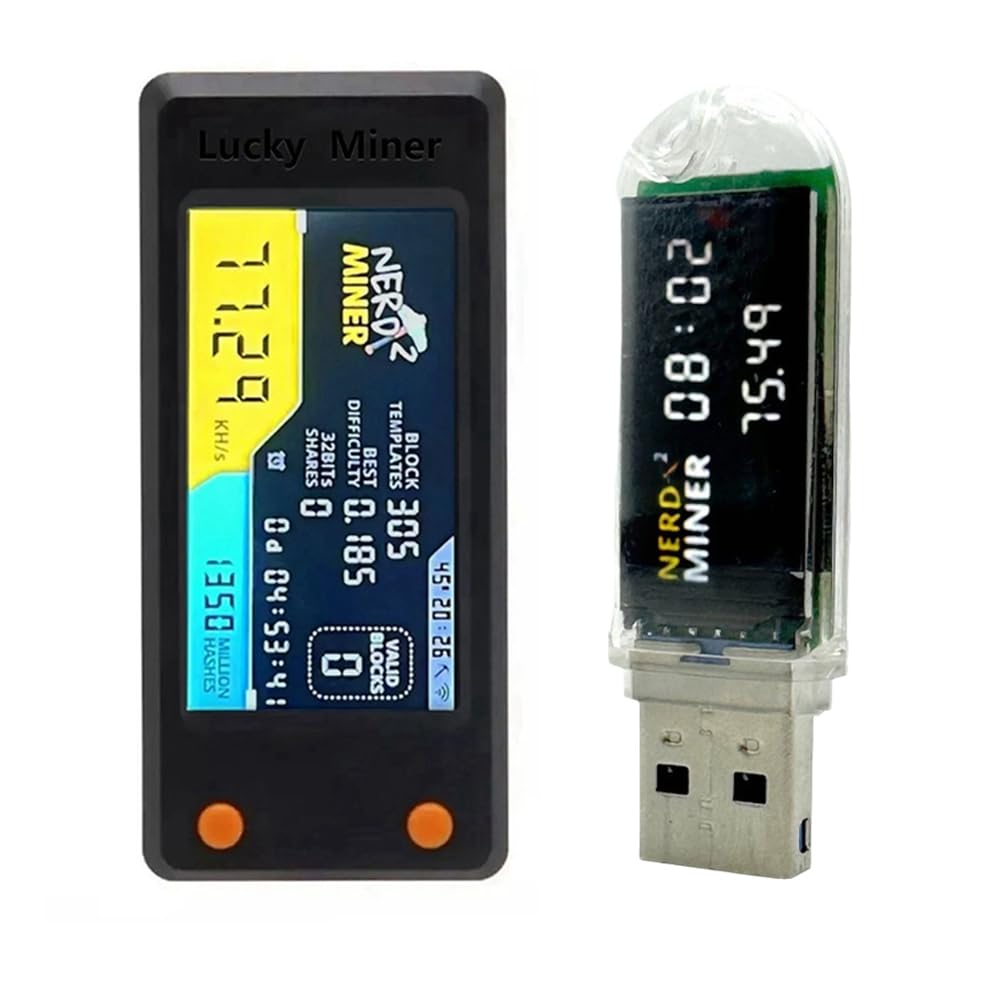 Kueohse Nerdminer V2 78KH/S BTC Solo Lottery Miner +LV03 74KH/S mit LCD-Display Bitcoin BTC Crypto Miner ASIC Miner Silent Miner Kueohse Nerdminer V2 78KH/S BTC Solo Lottery Miner +LV03 74KH/S mit LCD-Display Bitcoin BTC Crypto Miner ASIC Miner Silent Miner von Kueohse