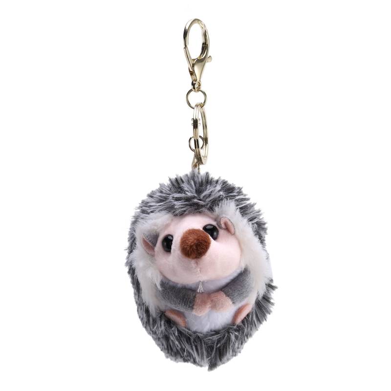 Kueohse Netter Igel PlüSch SchlüSsel Bund Handy AnhäNger SchlüSsel Ring Igel Pompon Ring AnhäNger PlüSchtier Anime Pelz Geschenke von Kueohse
