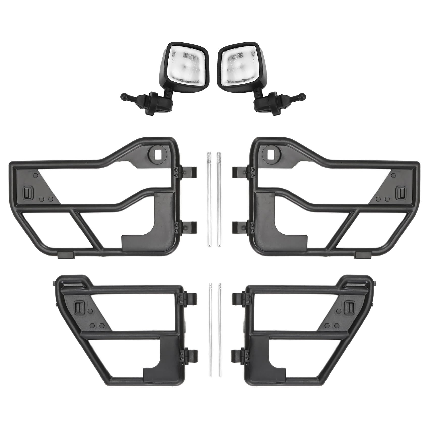 Kueohse RC Auto Kunststoff Rohr TüRen & RüCk für 1:10 RC Crawler Auto Axial SCX10 90046 für Hart Karosserie von Kueohse