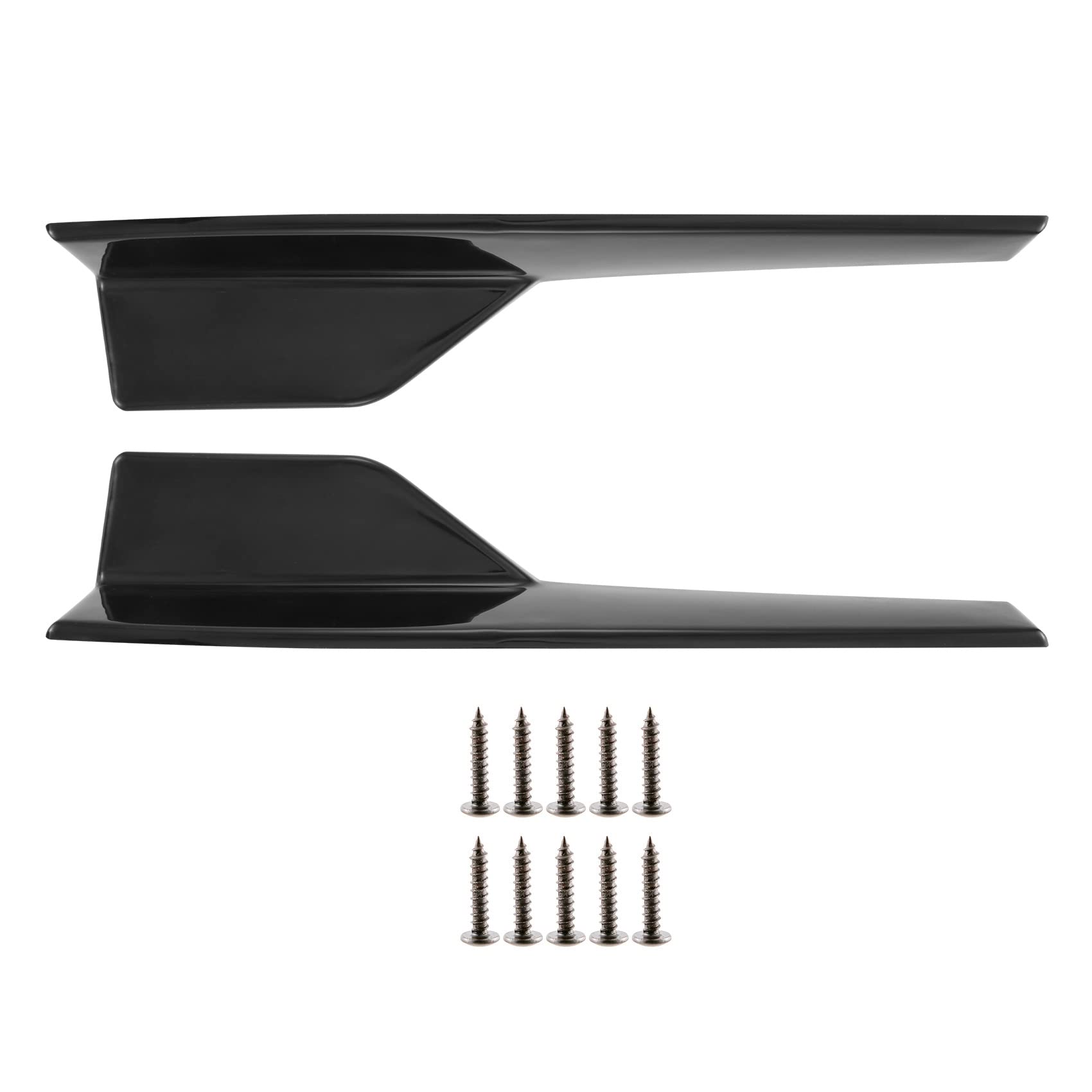 Kueohse Seiten Schweller Passend für Universal Fahrzeuge Schwarz 450Mm AußEnseite Seiten VerläNgerungen Verteiler Lippe Autodiffusoren (GläNzend Schwarz) von Kueohse