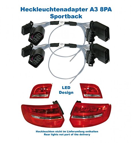 ADAPTER Heckleuchten Rückleuchten für Audi A3 S3 RS3 (8P) SPORTBACK von Kufatec