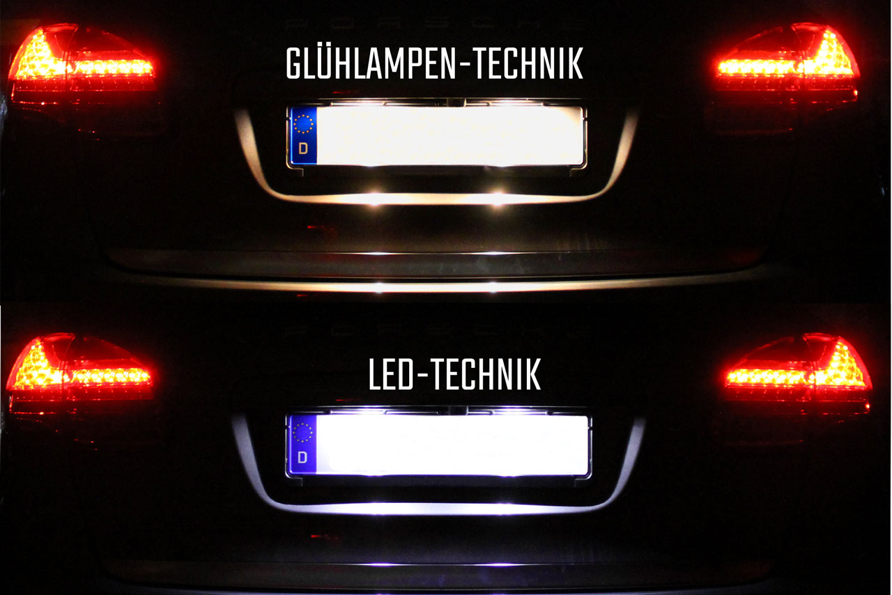 Komplett-Set LED-Kennzeichenbeleuchtung für Porsche Cayenne Komplett-Set LED-Kennzeichenbeleuchtung für Porsche Cayenne von KUFATEC GmbH & Co. KG