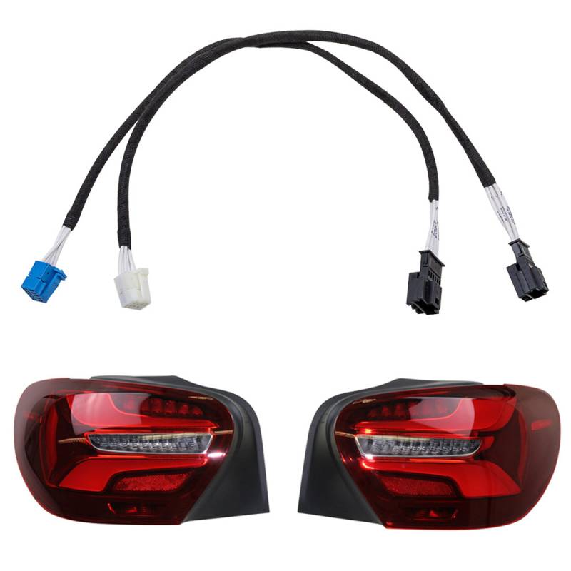 Original Kufatec Komplett-Set Facelift MOPF LED Rückleuchten + Adapter Kabel Plug & Play für Mercedes A-Klasse W176 von KUFATEC GmbH & Co. KG