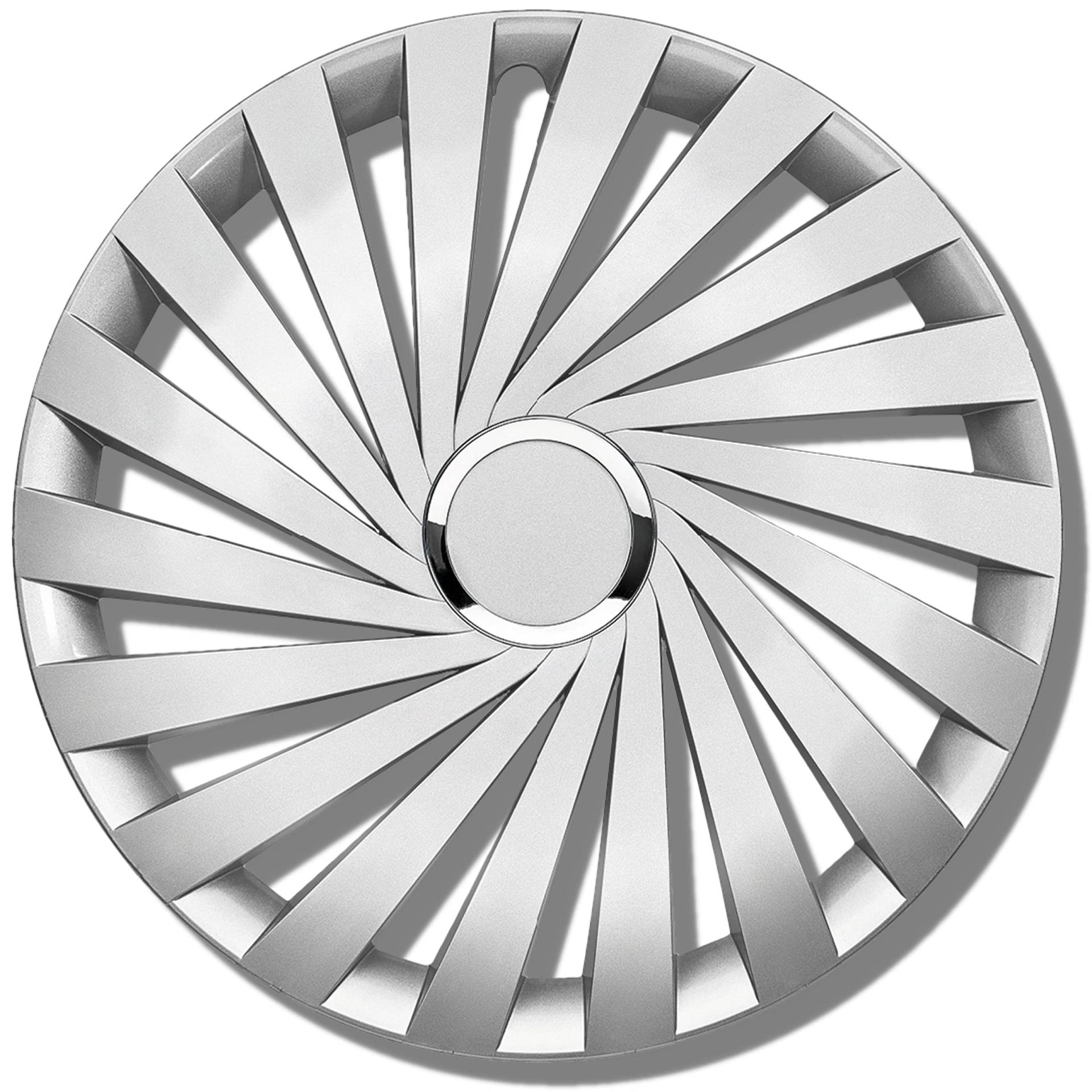Radkappen 14 Zoll Silber glänzend Radzierblenden 4er Set - Imperium Radblenden für Stahlfelgen - Zierkappen von Kuglo