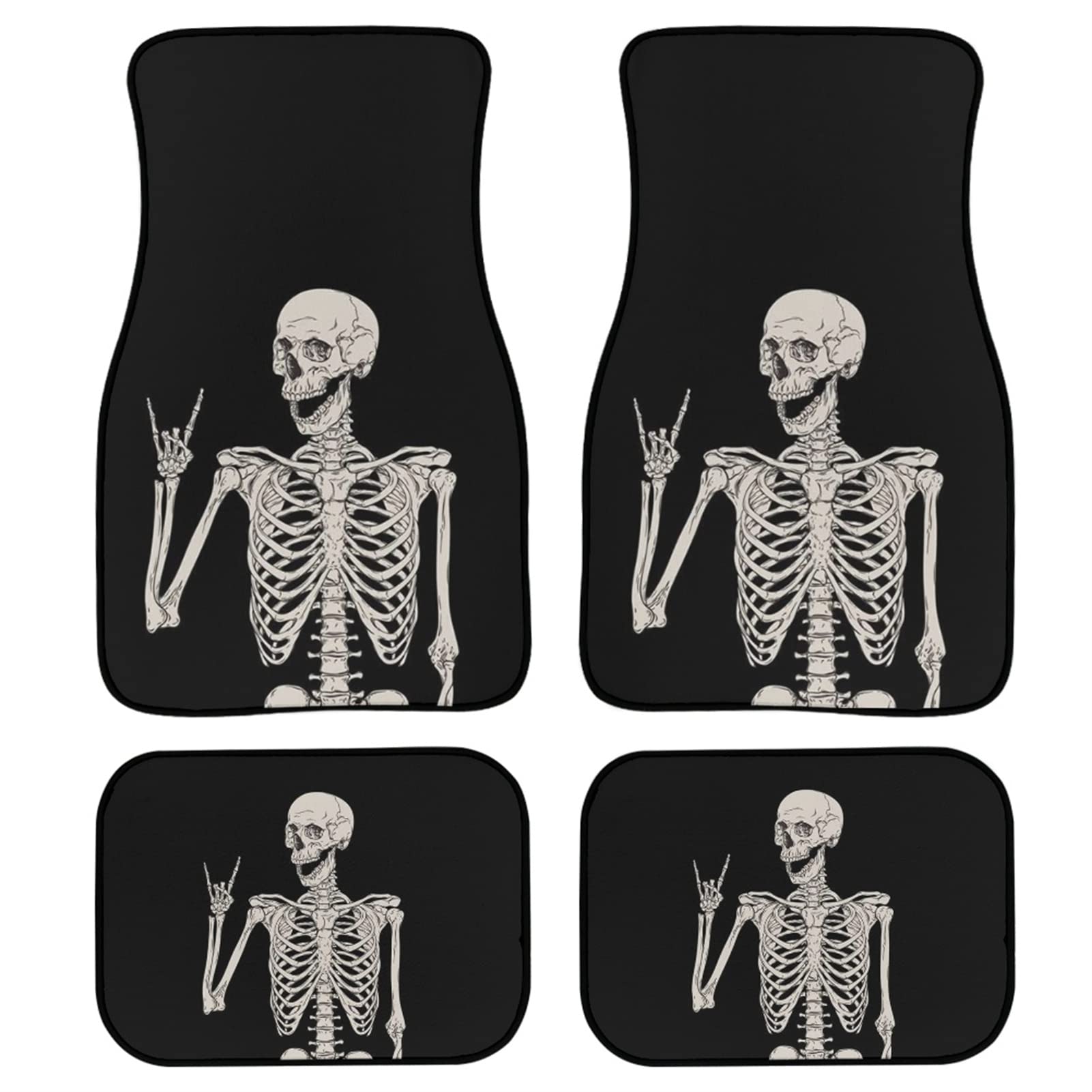 Kuiaobaty Lustige Skelett Auto Bodenmatte Halloween Totenkopf Premium Teppich Gothic Totenkopf Schwarz Anti-Rutsch Automatte Universal Passform Most Car Van Truck Limousine Kuiaobaty Lustige Skelett Auto Bodenmatte Halloween Totenkopf Premium Teppich Gothic Totenkopf Schwarz Anti-Rutsch Automatte Universal Passform Most Car Van Truck Limousine von Kuiaobaty