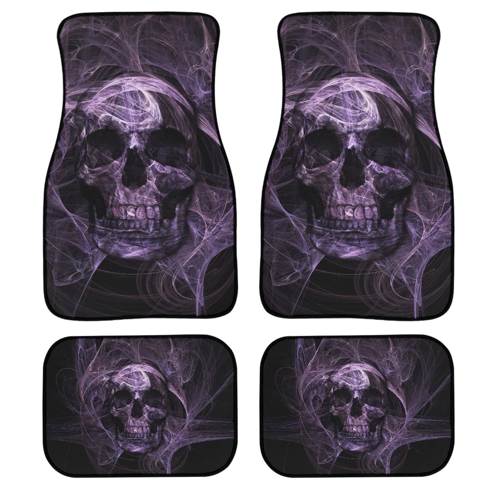 Kuiaobaty Skulls rutschfeste Auto-Fußmatten, schwarz, lila Smoke Skull Premium Teppich Gothic Universal passend für die meisten Autos, Lieferwagen, LKWs, Limousinen Kuiaobaty Skulls rutschfeste Auto-Fußmatten, schwarz, lila Smoke Skull Premium Teppich Gothic Universal passend für die meisten Autos, Lieferwagen, LKWs, Limousinen von Kuiaobaty