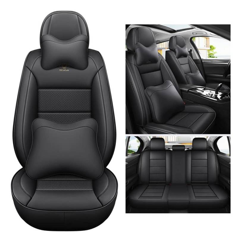 Kuifan Sitzbezüge Auto Autositzbezüge Universal Set für sitzbezüge Auto BMW X1 E84 X1 F48 X2 M35i F39 X2 F39 X3 E83 X3 F25 ，Luxus schwarz von Kuifan